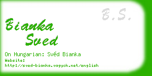 bianka sved business card