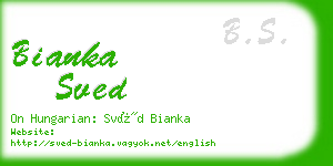 bianka sved business card